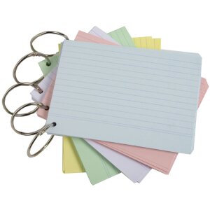 Exacompta 50 Flashcards mit Ring liniert DIN A7