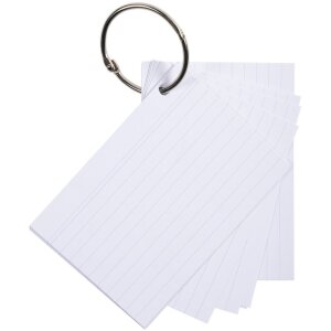 Exacompta 50 Flashcards mit Ring liniert DIN A7