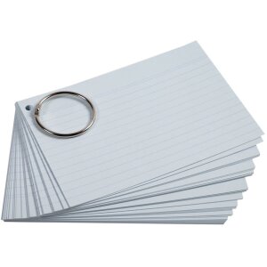 Exacompta 50 Flashcards mit Ring liniert DIN A7