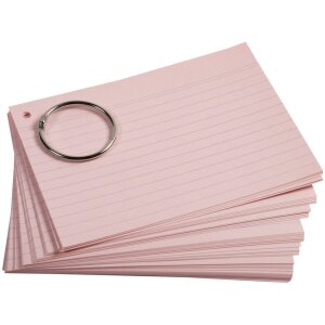 Exacompta 50 Flashcards mit Ring liniert DIN A7
