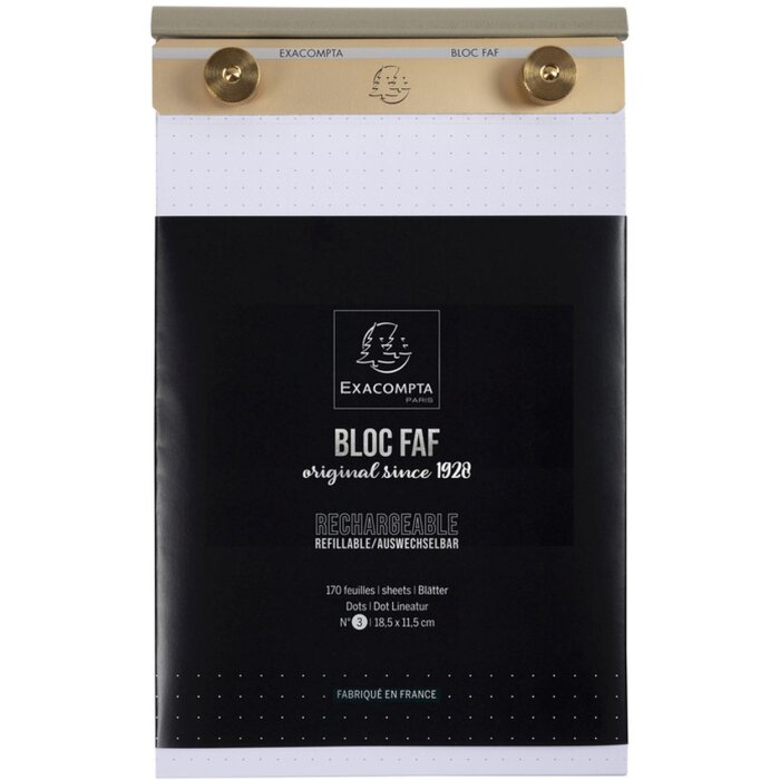Блокнот Exacompta FAF 18,5x11,5см, N3. Точки - белый