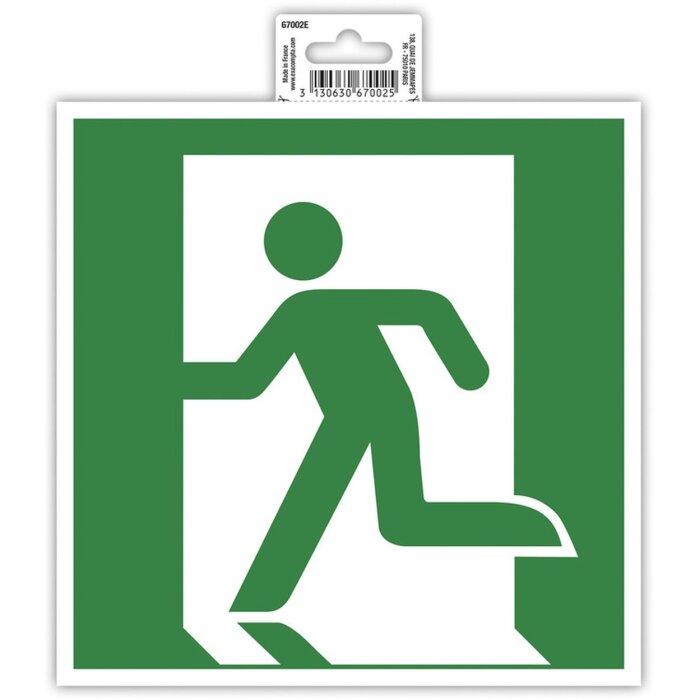 Эвакуационный знак слева 20 см