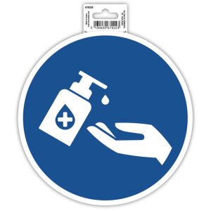 Наклейка для дезинфекции рук 20 см