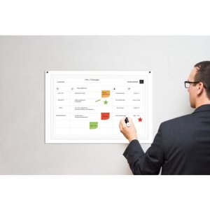 Exacompta Magnetplaner Team 90x59cm inkl. Marker und Magnete Wandbefestigungsset