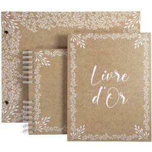 Гостевая книга крафт 27х22 см с золотой окантовкой