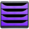 Exacompta 310720D Schubladenbox Big Box 4 Schubladen Iderama Violett