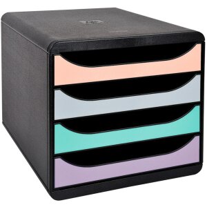 Exacompta Schubladenbox Big Box Plus Aquarel 4 offene...