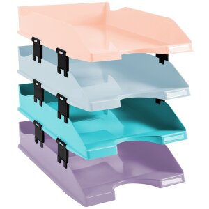 Exacompta Set 4 Briefablagen COMBO MIDI Aquarel sortiert