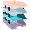Exacompta Set 4 Briefablagen COMBO MIDI Aquarel sortiert