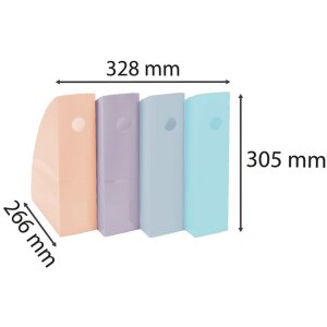 Exacompta 18296SETD Set mit 4 Stehsammlern MAG-CUBE Aquarel Farben sortiert