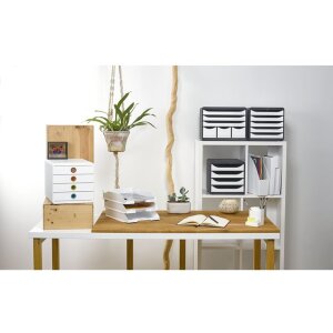 Exacompta 314398D Schubladenbox POP-BOX 4 Schubladen Weiß Harlekin