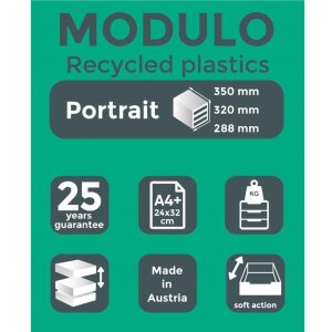 Exacompta Schubladenbox MODULO A4 10 abschließbare Schubladen Harlekin glossy