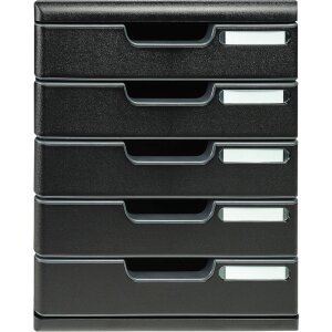 Exacompta Schubladenbox MODULO A4 5 Schubladen Schwarz