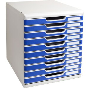 Exacompta Modulo A4 10 Schubladen Blau Office