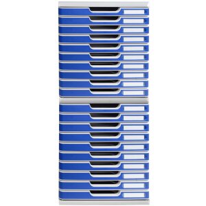 Exacompta Modulo A4 10 Schubladen Blau Office