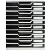 Exacompta Schubladenbox Modulo A4 Office 10 geschlossene Schubladen Schwarz