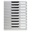 Exacompta Modulo A4 Ablage 10 Schubladen geschlossen Office Steingrau