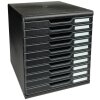 Exacompta Schubladenbox MODULO DIN A4 schwarz 10 geschlossene Schubladen