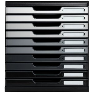 Exacompta Schubladenbox MODULO A4 10 Schubladen Grau