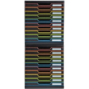Exacompta Schubladenbox MODULO A4 Schwarz Harlekin 10...