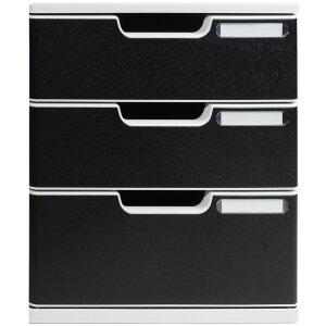 Тумба Exacompta MODULO A4 3 закрытых ящика черный