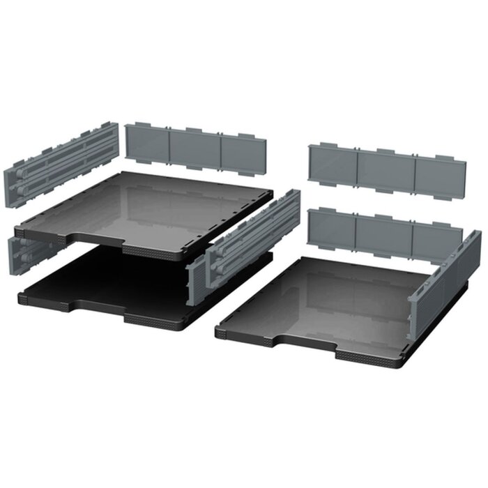 Exacompta MODULODOC Standard Basiselement-Set EcoBlack Dunkelgrau DIN A4+