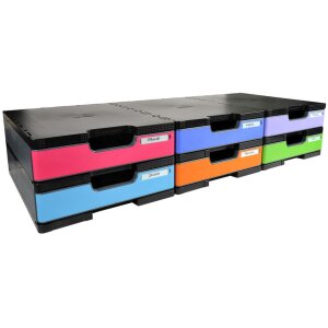 Exacompta MODULODOC Standard Basiselement-Set EcoBlack Dunkelgrau DIN A4+