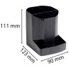 Карандашница Exacompta Mini Octo Ecoblack Black 3 отделения из переработанного пластика