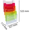 Exacompta 64299D Wandprospektständer A4 6 Fächer Regenbogenfarben modular