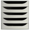 Exacompta ECOBOX Schubladenbox 5 Schubladen Grau DIN A4+ 348x284x290 mm