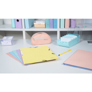 Exacompta 55528E Папка с эластичной застежкой Aquarel Пастельно-голубая DIN A4 400 г/м²