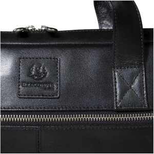 Exacompta 17437E Сумка на плечо для ноутбука из черной кожи 14 дюймов с водоотталкивающим покрытием