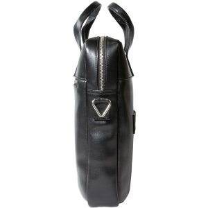 Exacompta 17437E Сумка на плечо для ноутбука из черной кожи 14 дюймов с водоотталкивающим покрытием