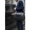Exacompta 17437E Сумка на плечо для ноутбука из черной кожи 14 дюймов с водоотталкивающим покрытием