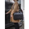 Exacompta 17437E Сумка на плечо для ноутбука из черной кожи 14 дюймов с водоотталкивающим покрытием