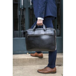 Exacompta Сумка на плечо для ноутбука 2 отделения черная кожа Exactive черный