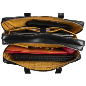 Exacompta Сумка на плечо для ноутбука 2 отделения черная кожа Exactive черный