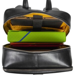 Exacompta 17637E Рюкзак для ноутбука кожаный черный водоотталкивающий 17 дюймов Exactive