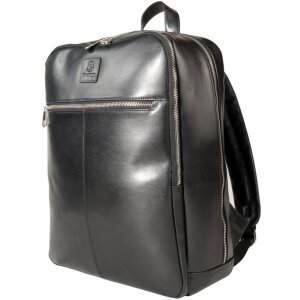 Exacompta 17637E Рюкзак для ноутбука кожаный черный водоотталкивающий 17 дюймов Exactive