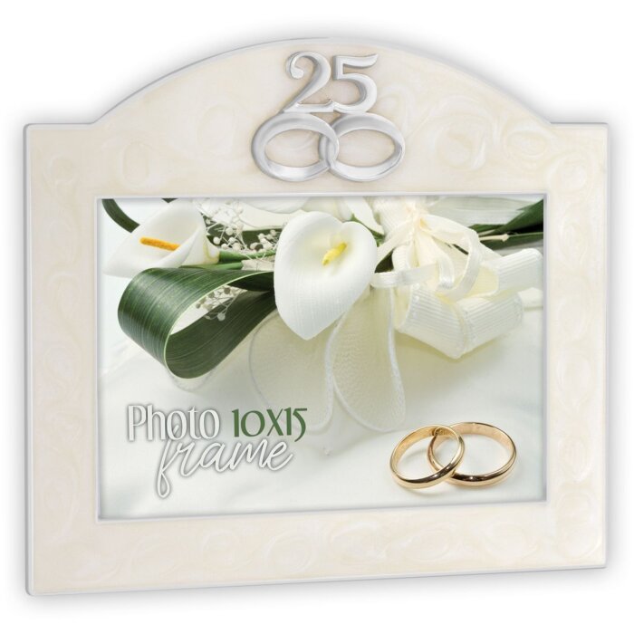 Фоторамка Diletta 10x15 см серебряная годовщина свадьбы