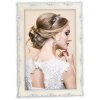 ZEP Fotorahmen Canova silber creme 10x15 cm oder 15x20 cm Metall Samtrückwand