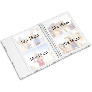 Hama Spiralalbum Graphic Dots 19x24,5 cm 40 weiße Seiten