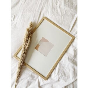 Deknudt Holzrahmen S44CH1 eiche 30x40 cm mit Passepartout 13x13 cm