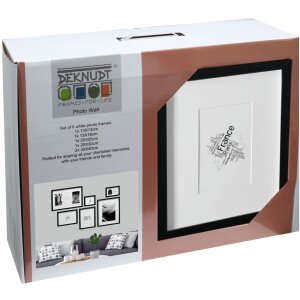 Deknudt Bilderrahmen-Set S46YK2WALL schwarz 6 Rahmen 13x13 bis 30x40 cm