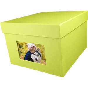 HNFD XL фотобокс Кандра 700 фотографий 15x20 см май зеленый ребристый