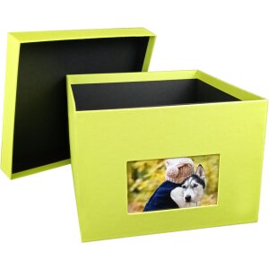 HNFD XL фотобокс Кандра 700 фотографий 15x20 см май зеленый ребристый