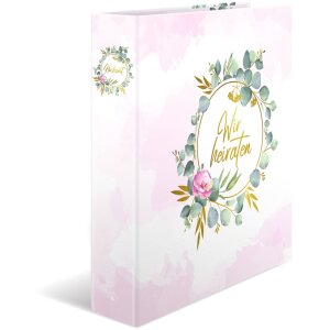 HERMA Hochzeitsordner A4 "Wir heiraten" Rosa