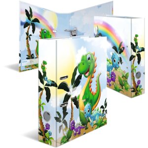 HERMA Motiv-Ordner A4 Dinos 70mm Kindergarten Grundschule robust farbenfroh