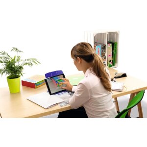 HERMA Leseständer blau 198x190x157 Millimeter