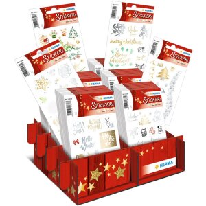 HERMA Creative наклейки звездные рождественские мотивы золото серебро 1 лист